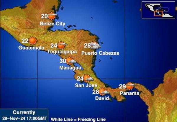 Belize Temperatura meteorologica 