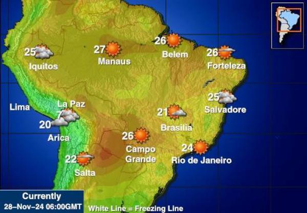 Boliwia Temperatura Mapa pogody 