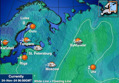 Bośnia i Hercegowina Temperatura Mapa pogody 