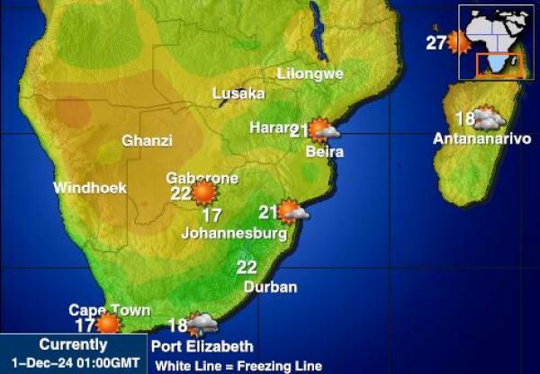 Botswana Temperatura meteorologica 