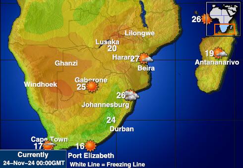 Botswana Vejret temperatur kort 