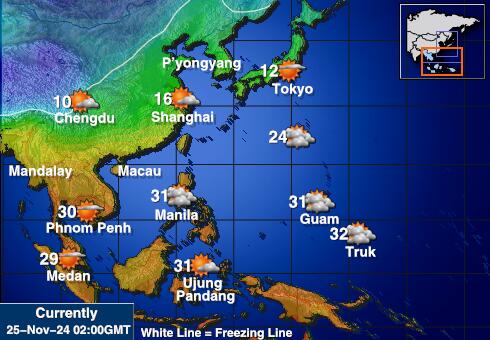 Brunei Weather Temperature Map 