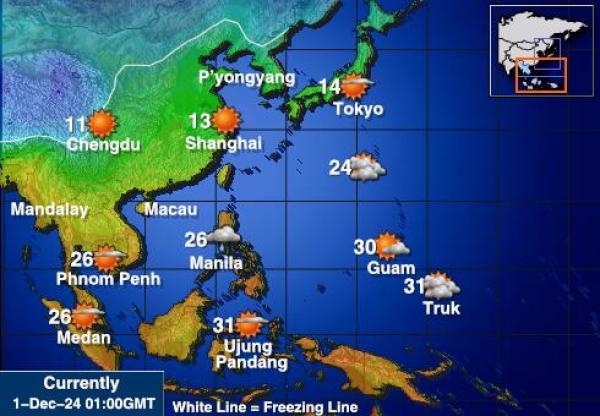 Brunei Temperatura meteorologica 