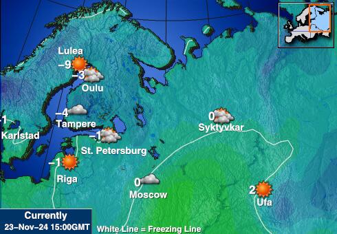 Bulgarie Carte des températures de Météo 