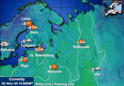 Bulgaaria Ilm temperatuur kaart 