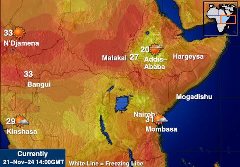 Burundi Weather Temperature Map 