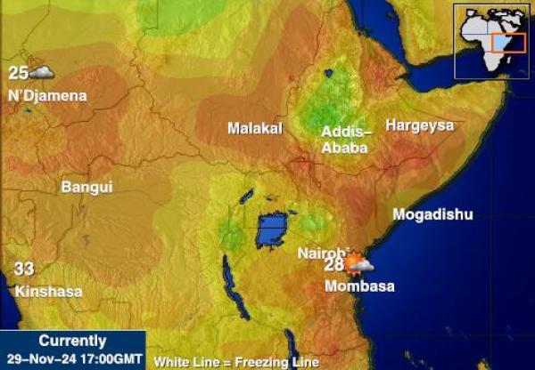 Burundi Temperatura meteorologica 