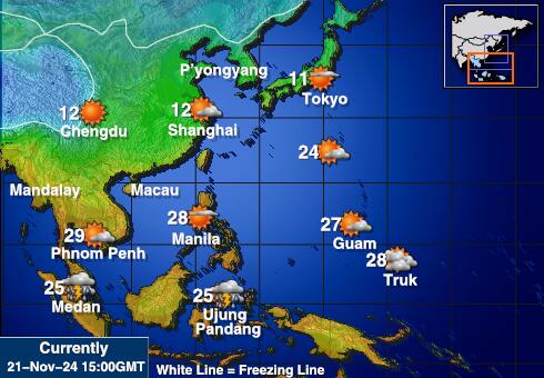 Cambodia Weather Temperature Map 