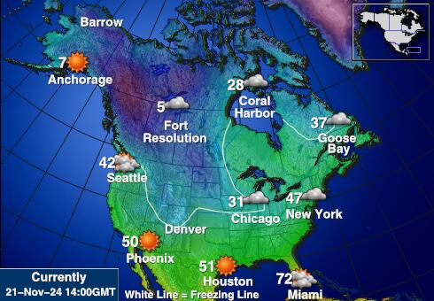 Canada Weather Temperature Map 