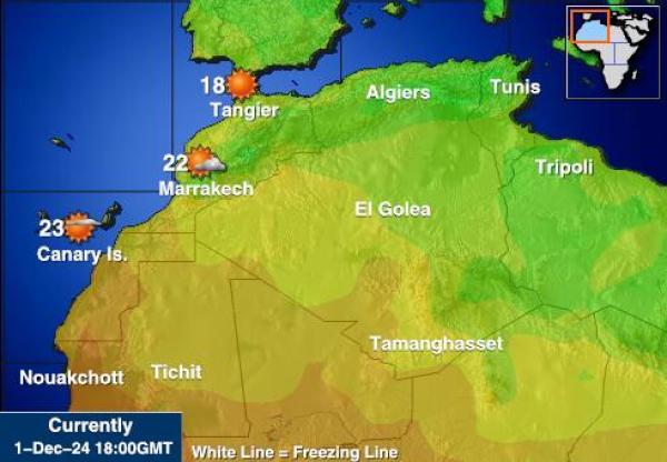 Kapp Verde Været temperatur kart 