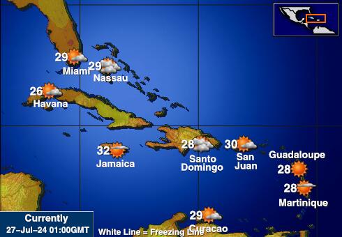 Caraibico Temperatura meteorologica 