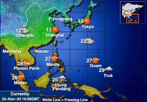 China Wetter Temperaturkarte 