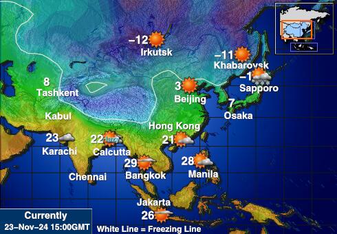 Cocos (Keeling) Islands Vejret temperatur kort 