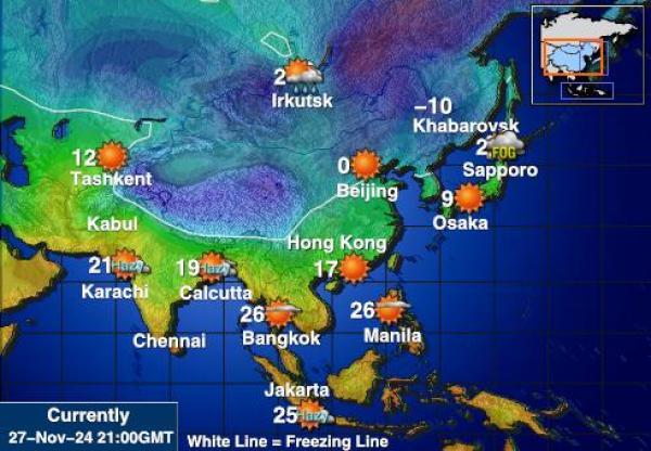 科科斯群島 天氣溫度圖 