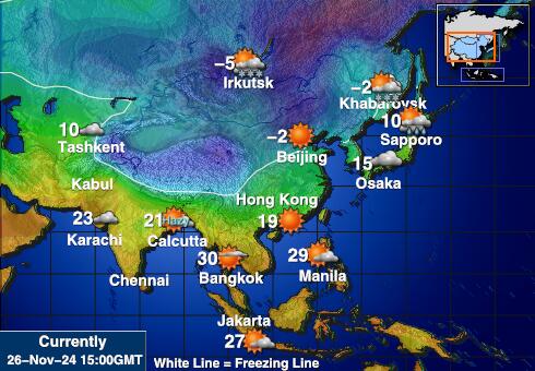 Cocos (Keeling) Islands Ilm temperatuur kaart 