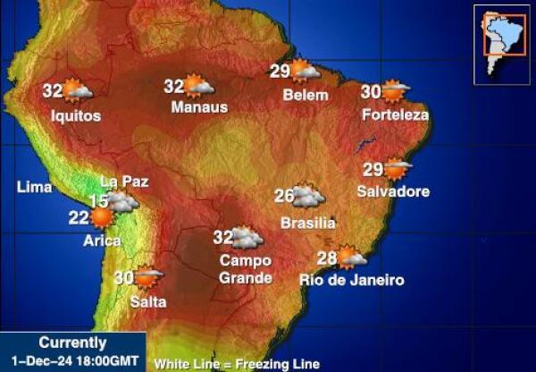 Colombia Været temperatur kart 