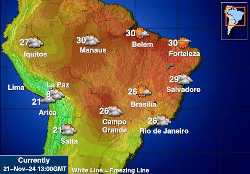 Colombia Weather Temperature Map 