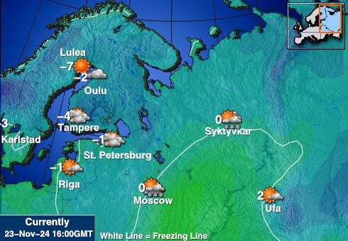 Kroatien Vädertemperaturkarta 