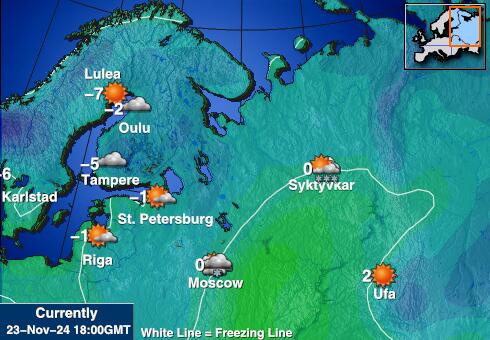 Zypern Wetter Temperaturkarte 