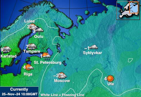 Cipar Vremenska prognoza, Temperatura, karta 