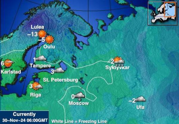 Kypros Været temperatur kart 