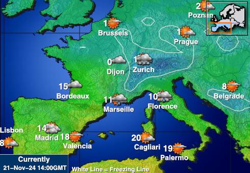 Czech Republic Weather Temperature Map 