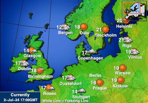 丹麥 天氣溫度圖 