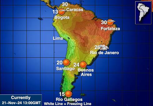 Ecuador Weather Temperature Map 