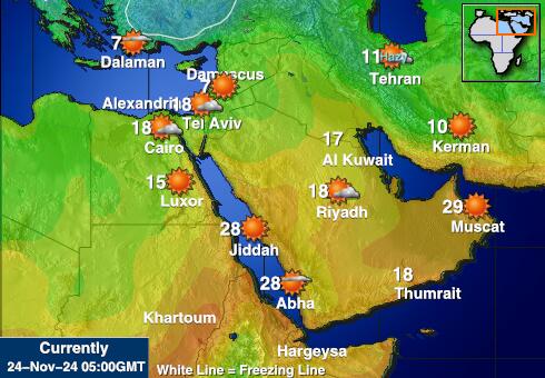 Egipt Temperatura Mapa pogody 