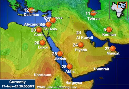 Egypten Vejret temperatur kort 