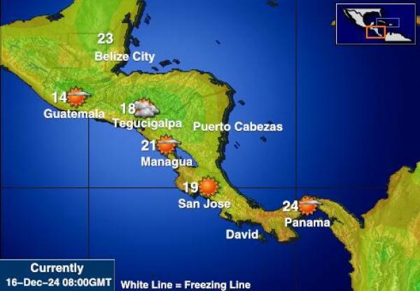 El Salvador Hava sıcaklığı haritası 