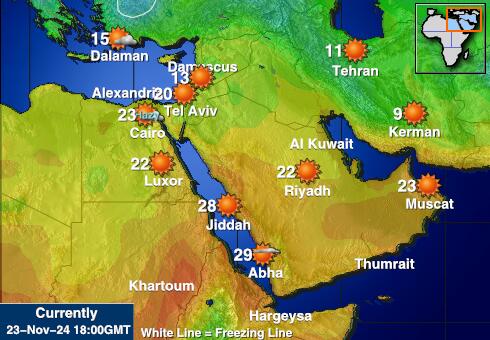 Eritrea Wetter Temperaturkarte 