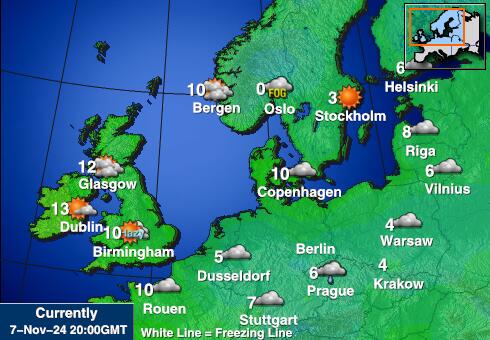 Estland Wetter Temperaturkarte 