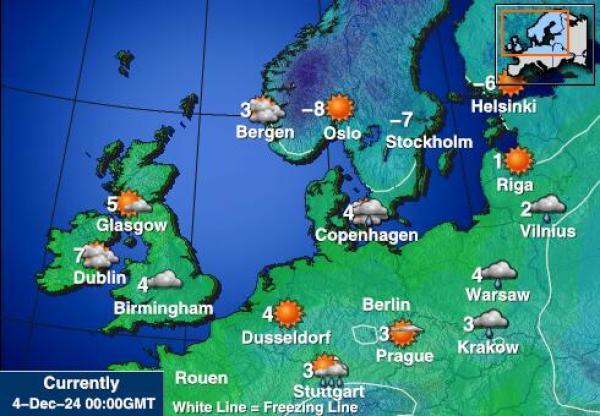 Estonia Weather Temperature Map 