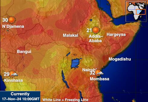 Ethiopia Weather Temperature Map 