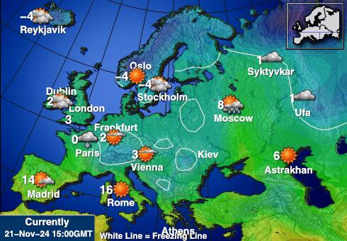 Europe Weather Temperature Map 