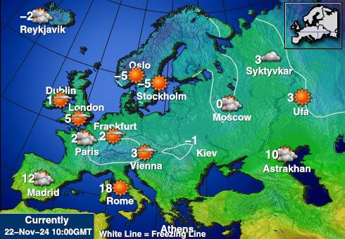 Euroopa Liidu Ilm temperatuur kaart 