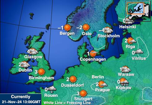 Faroe Islands Weather Temperature Map 