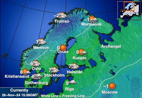 Soome Ilm temperatuur kaart 