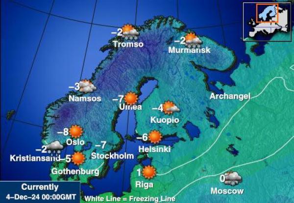 Finland Weather Temperature Map 