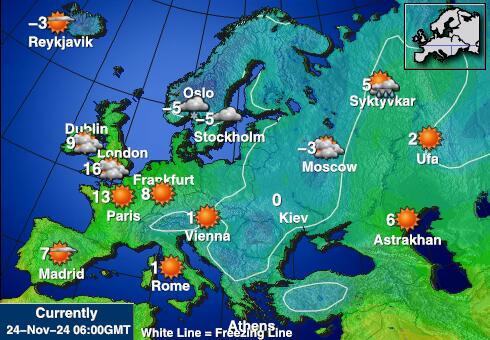 Gibraltar Temperatura Mapa pogody 