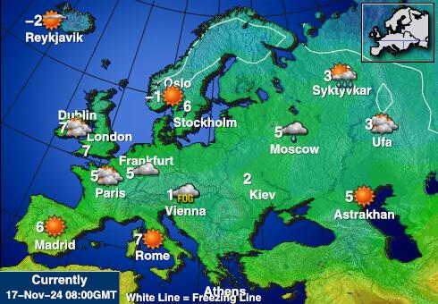 Gibraltar Vreme Temperatura Zemljevid 