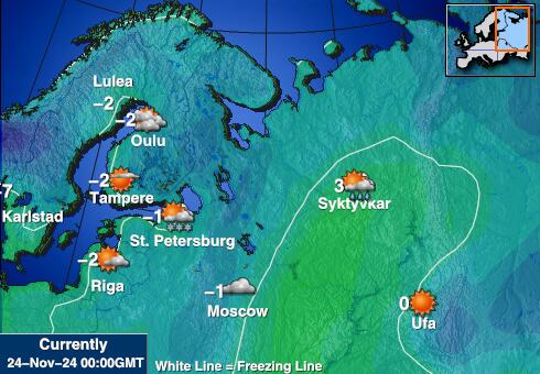 Grækenland Vejret temperatur kort 