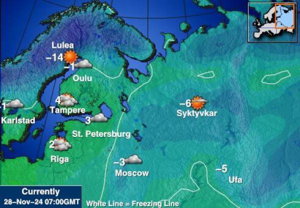 Grecja Temperatura Mapa pogody 