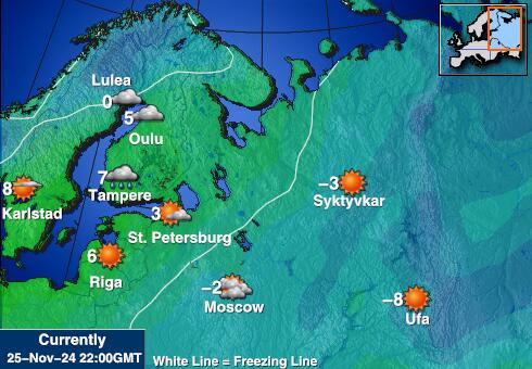 Griekenland Weer temperatuur kaart 