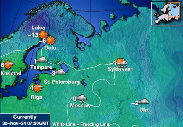 Hellas Været temperatur kart 