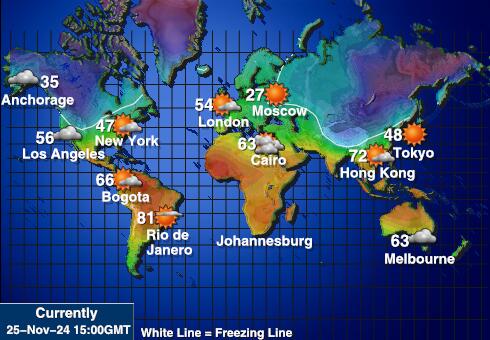 グアム 天気温度マップ 