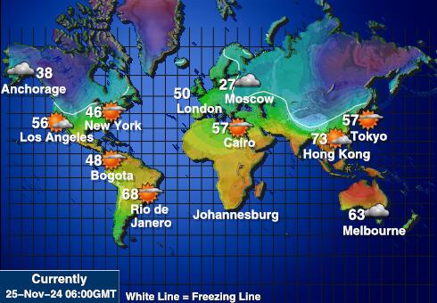 Guam Weer temperatuur kaart 