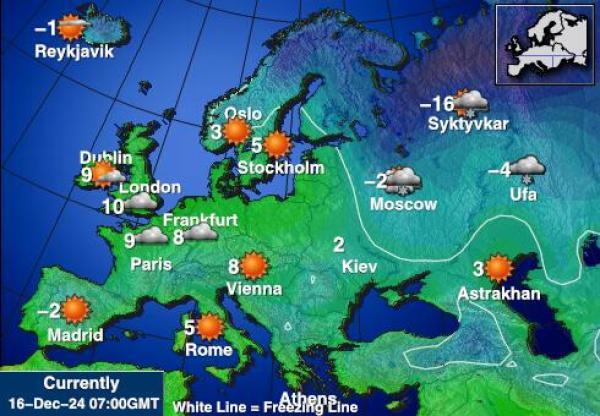 Guernsey Hava sıcaklığı haritası 