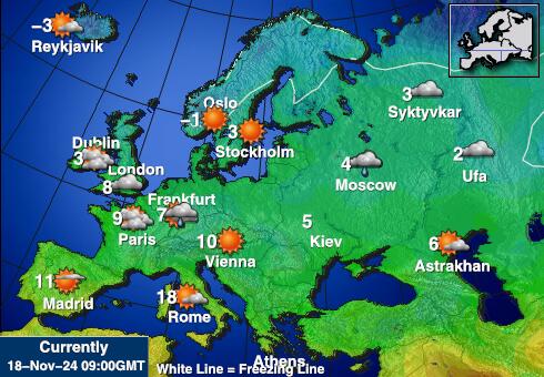 Guernsey Vreme Temperatura Zemljevid 